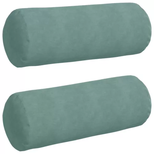 Hengerpárnák 2 pcs Tengeri Zöld Ø 25 x 70 cm Bársonyos szövet