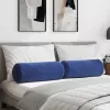 Hengerpárnák 2 pcs Rendőrségi kék Ø 25 x 70 cm Bársonyos szövet