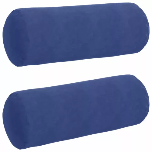 Hengerpárnák 2 pcs Rendőrségi kék Ø 25 x 70 cm Bársonyos szövet