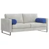 Hengerpárnák 2 pcs Rendőrségi kék Ø 25 x 70 cm Bársonyos szövet