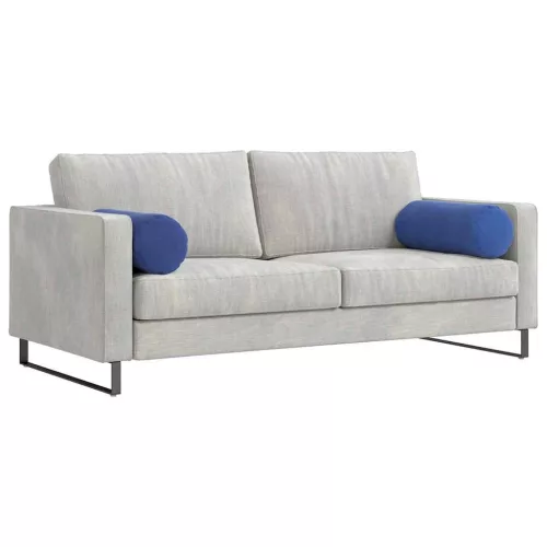 Hengerpárnák 2 pcs Rendőrségi kék Ø 25 x 70 cm Bársonyos szövet