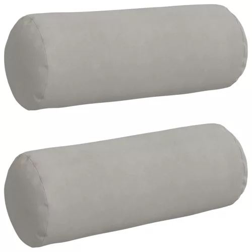Hengerpárnák 2 pcs Világosszürke Ø 25 x 70 cm