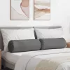 Hengerpárnák 2 pcs Sötétszürke Ø 25 x 70 cm Mikroszálas Szövet