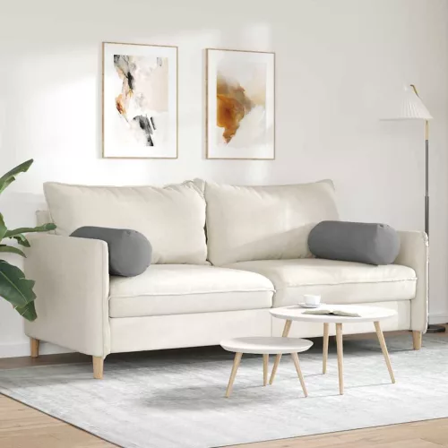 Hengerpárnák 2 pcs Sötétszürke Ø 25 x 70 cm Mikroszálas Szövet