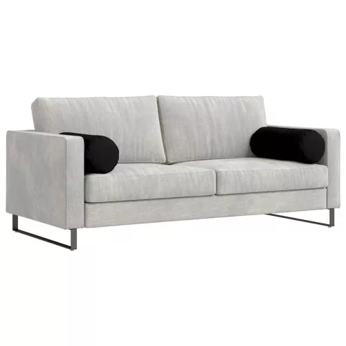 Hengerpárnák 2 pcs Fekete Ø 25 x 70 cm Mikroszálas Szövet
