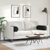 Hengerpárnák 2 pcs Fekete Ø 25 x 70 cm Mikroszálas Szövet