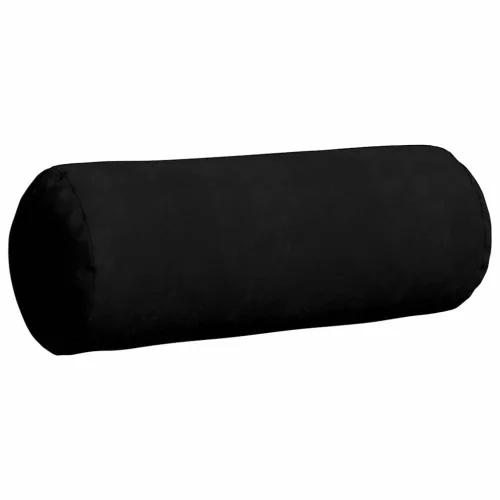 Hengerpárnák 2 pcs Fekete Ø 25 x 70 cm Mikroszálas Szövet