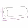Hengerpárnák 2 pcs Fekete Ø 25 x 70 cm Mikroszálas Szövet