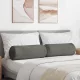 Hengerpárnák 2 pcs Világosszürke Ø 25 x 70 cm Bársonyos szövet