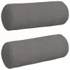Hengerpárnák 2 pcs Világosszürke Ø 25 x 70 cm Bársonyos szövet