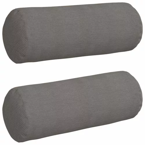Hengerpárnák 2 pcs Világosszürke Ø 25 x 70 cm Bársonyos szövet