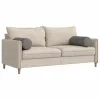 Hengerpárnák 2 pcs Világosszürke Ø 25 x 70 cm Bársonyos szövet