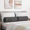 Hengerpárnák 2 pcs Sötétszürke Ø 25 x 70 cm Bársonyos szövet