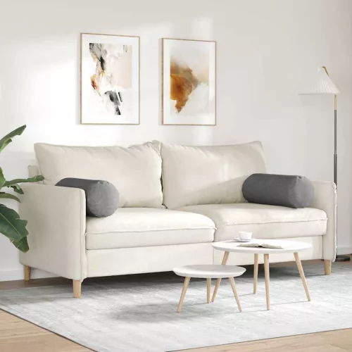 Hengerpárnák 2 pcs Sötétszürke Ø 25 x 70 cm Bársonyos szövet