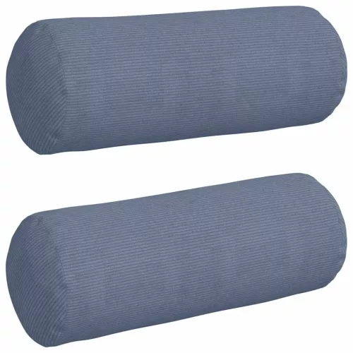 Hengerpárnák 2 pcs Kék Ø 25 x 70 cm Bársonyos szövet