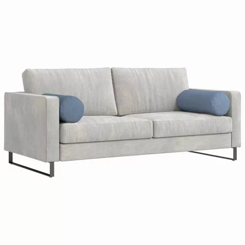 Hengerpárnák 2 pcs Kék Ø 25 x 70 cm Bársonyos szövet