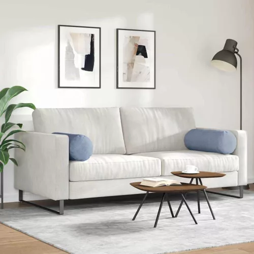 Hengerpárnák 2 pcs Kék Ø 25 x 70 cm Bársonyos szövet