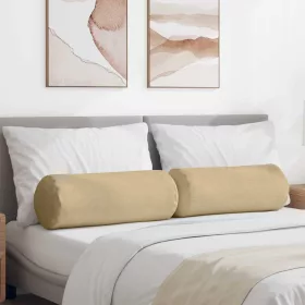   Hengerpárnák 2 pcs Szürke zöld Ø 25 x 70 cm Bársonyos szövet