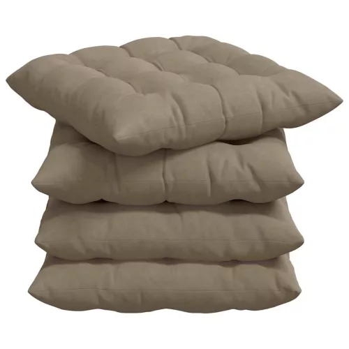 Ülőpárnák 4 pcs Tópszínű 40 x 40 x 6 cm Mikroszálas