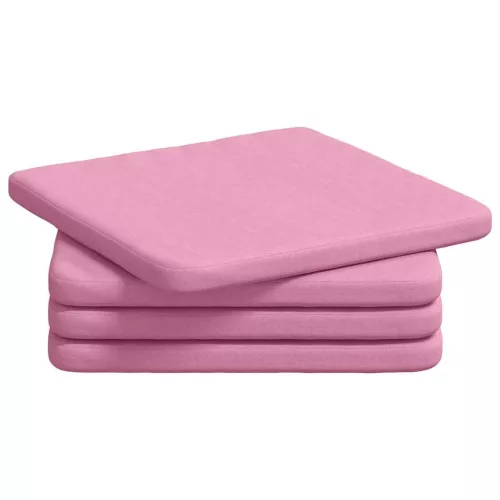 Ülőpárnák 4 pcs Rózsaszín 40 x 40 x 3 cm szövet