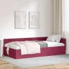 Sarokágy keret Egyéb bordó 100 x 200 cm Velúr és műnyír