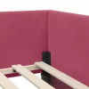 Sarokágy keret Egyéb bordó 100 x 200 cm Velúr és műnyír