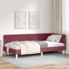 Sarokágy keret Egyéb bordó 80 x 200 cm Szövet és Mérnöki Fa