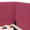 Sarokágy keret fejtámlával bordó 90 x 190 cm Bársony