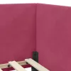 Sarokágy keret fejtámlával bordó 90 x 200 cm Bársony