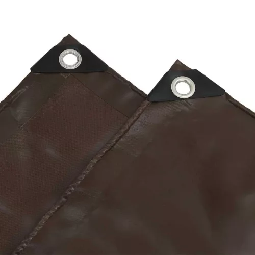 Ponyva 650g / m² Barna 4 x 4 m Vászon PVC bevonattal