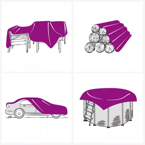 Ponyva 650g / m² Barna 4 x 5 m Vászon PVC bevonattal