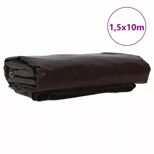 Ponyva 650g / m² Barna 1,5 x 10 m Vászon PVC bevonattal