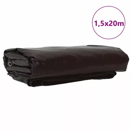 Ponyva 650g / m² Barna 1,5 x 20 m Vászon PVC bevonattal