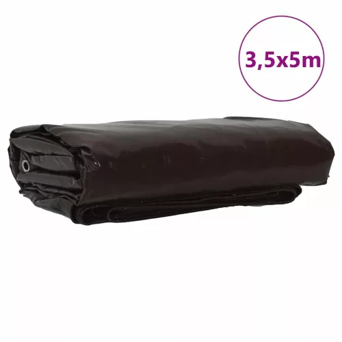 Ponyva 650g / m² Barna 3,5 x 5 m Vászon PVC bevonattal