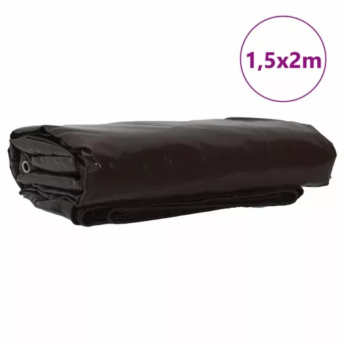 Ponyva 650g / m² Barna 1,5 x 2 m Vászon PVC bevonattal
