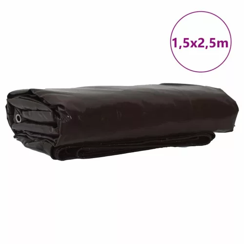 Ponyva 650g / m² Barna 1,5 x 2,5 m Vászon PVC bevonattal