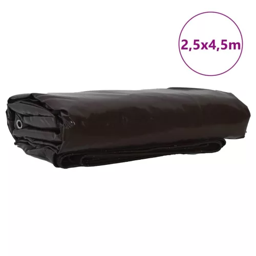 Ponyva 650g / m² Barna 2,5 x 4,5 m Vászon PVC bevonattal