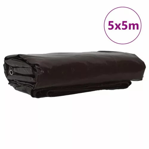Ponyva 650g / m² Barna 5 x 5 m Vászon PVC bevonattal