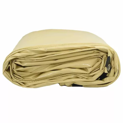 Ponyva 650g / m² Bézs 5 x 6 m Vászon PVC bevonattal