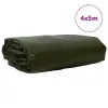 Ponyva 650g / m² Olajzöld 4 x 5 m Vászon PVC bevonattal