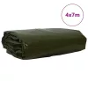 Ponyva 650g / m² Olajzöld 4 x 7 m Vászon PVC bevonattal
