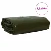 Ponyva 650g / m² Olajzöld 1,5 x 10 m Vászon PVC bevonattal