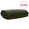 Ponyva 650g / m² Olajzöld 1,5 x 20 m Vászon PVC bevonattal