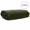 Ponyva 650g / m² Olajzöld 3,5 x 5 m Vászon PVC bevonattal
