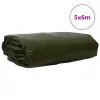 Ponyva 650g / m² Olajzöld 5 x 6 m Vászon PVC bevonattal