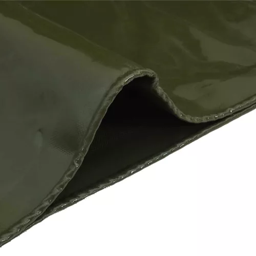 Ponyva 650g / m² Olajzöld 6 x 8 m Vászon PVC bevonattal