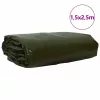 Ponyva 650g / m² Olajzöld 1,5 x 2,5 m Vászon PVC bevonattal