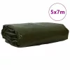 Ponyva 650g / m² Olajzöld 5 x 7 m Vászon PVC bevonattal