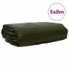 Ponyva 650g / m² Olajzöld 5 x 8 m Vászon PVC bevonattal