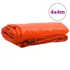 Ponyva 650g / m² Narancssárga 4 x 4 m Vászon PVC bevonattal
